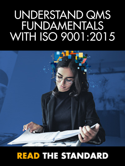 Image reading: Understand QMS fundamentals with ISO 9001:2015 - Read the Standard.