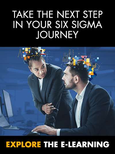 Image promoting advancement in Six Sigma training and methodologies for professional development.