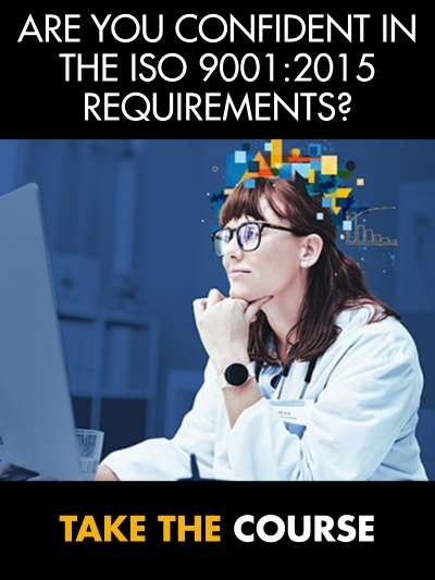 ASQ ad for Course to learn the ISO 9001:2015 requirements.