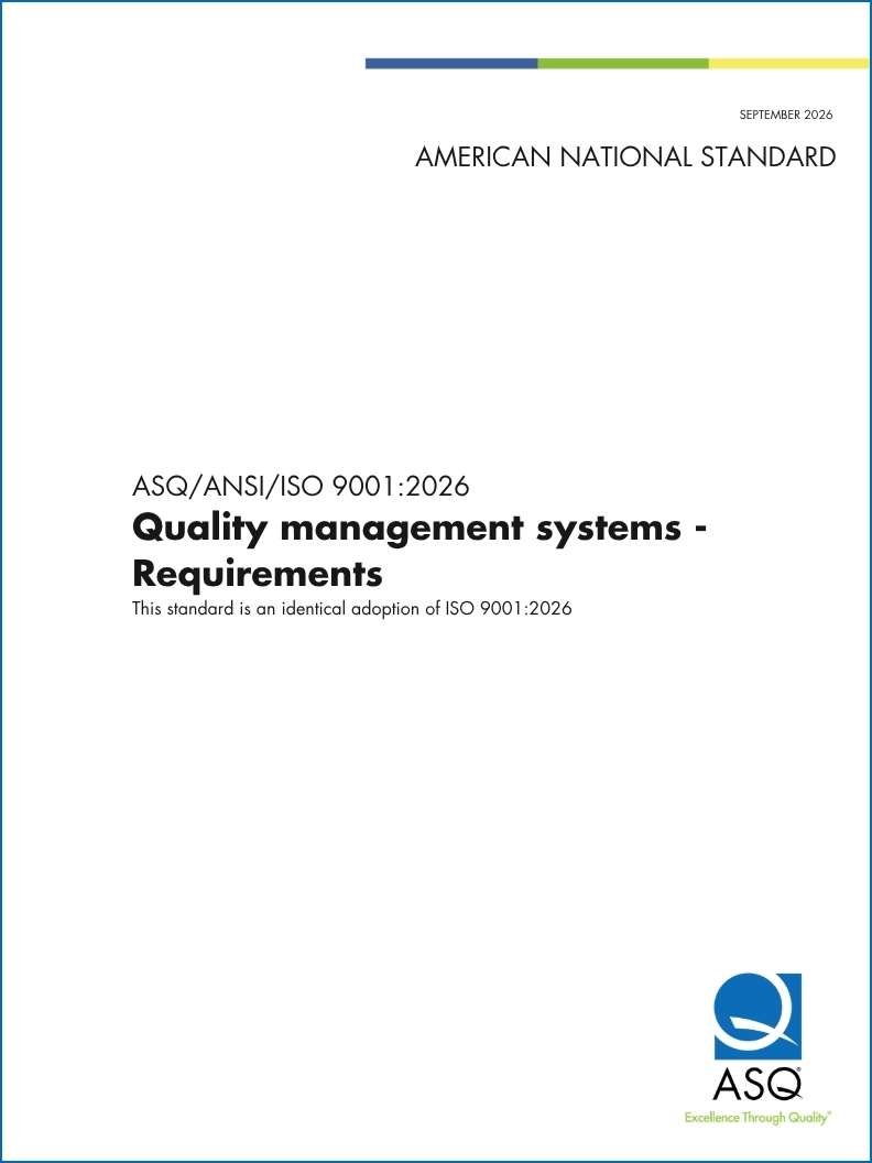 Cover image of ISO 9001 standard